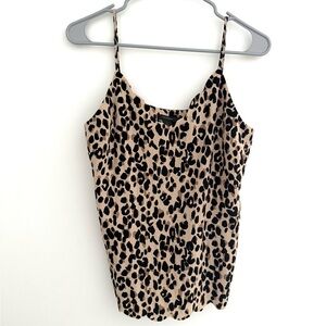 Halogen Animal Print Camisole in Tan and Black